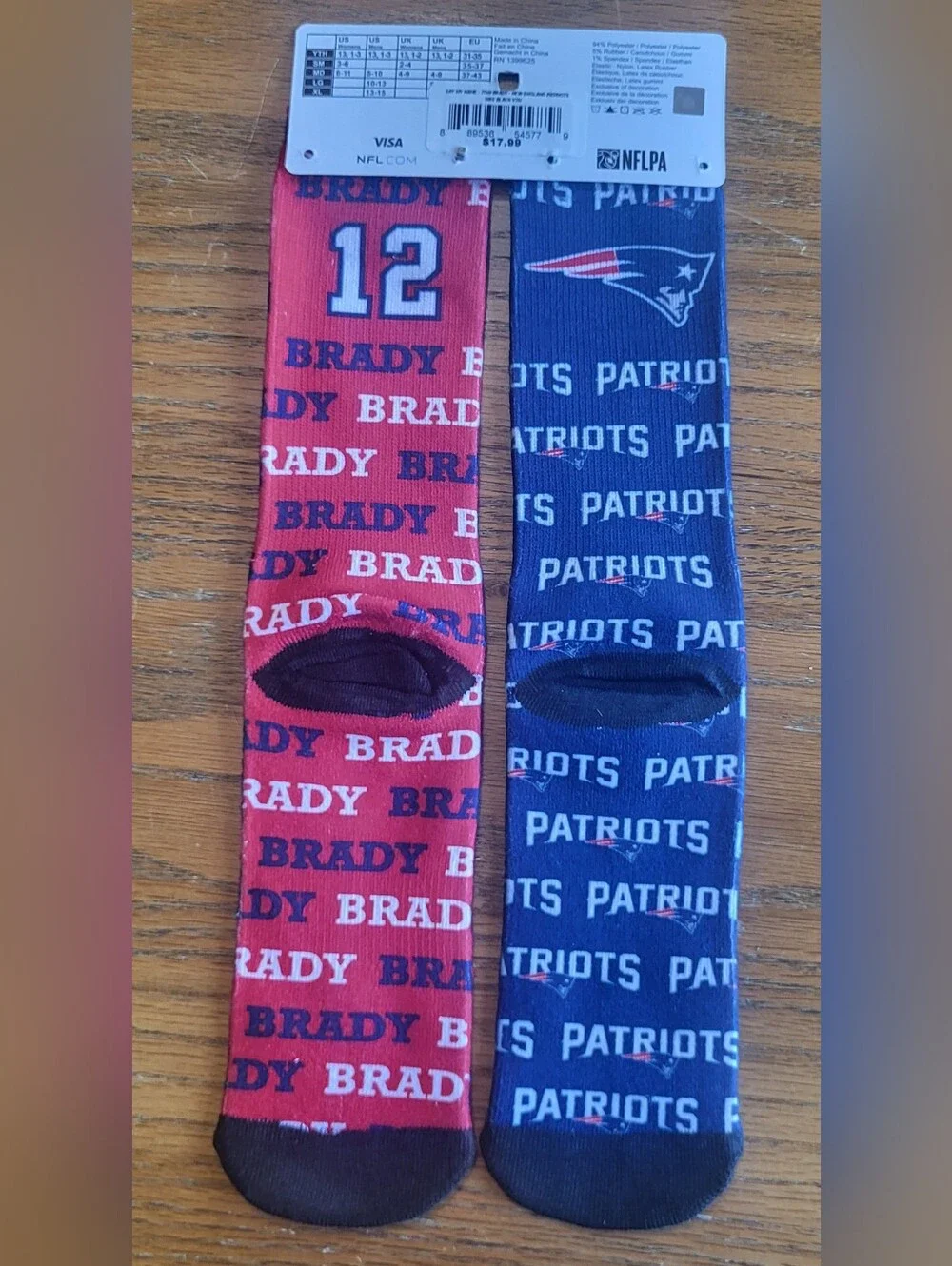 Youth Tom Brady Patriots Socks New NFL